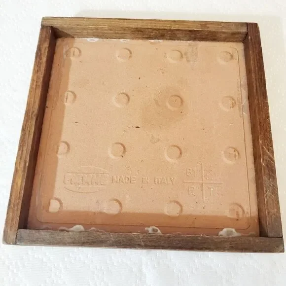 PIEMME Italian Floral Vase Clay Tile Decor - Picture 6 of 8